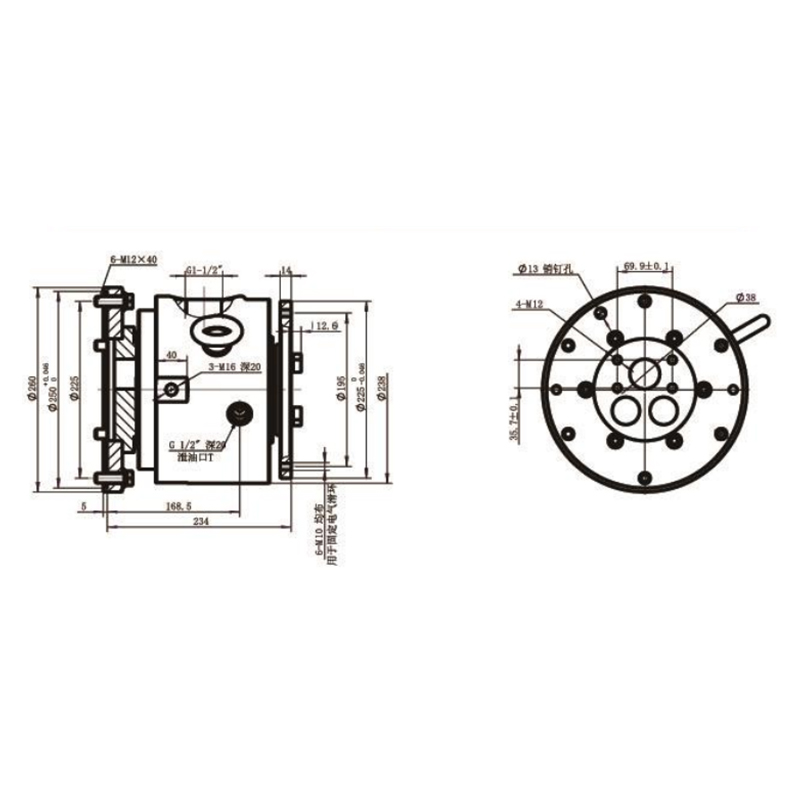 ML01R040F Hydraulic Oil/ Gear Oil Rotary Union