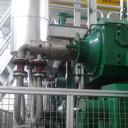 Hot oil rotary joint